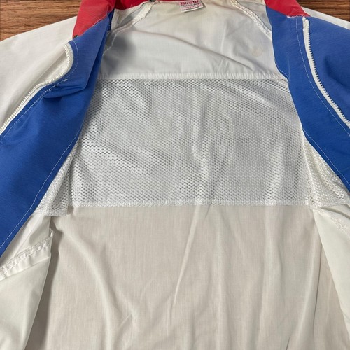 Vintage Birdie by Richard A Leslie Windbreaker Jacke Herren Large weiß blau rot - Bild 10 von 10