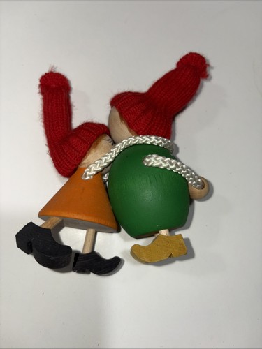 Vintage Original LJUNGSTROMS BUTTICKI Sweden TOMTE Santa Couple #7774 - Picture 2 of 4