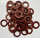 M14 Red Fibre Washers- 22mm O/D X 14.2mm I/D X 0.8mm Thk- Various quantities