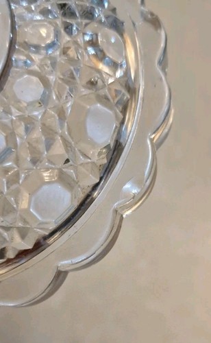 Antique Baccarat Diamant Pierreries Crystal Tray Candlestick Holders Bowl 1890 - Picture 22 of 24