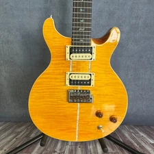 US Warehouse PRS SE Santana Electric Guitar Amber Flame Top Bird Inlays