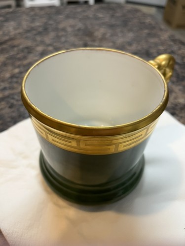 ROSENTHAL COFFEE CUP. ELEGANT GREEN WITH GOLD GREEK KEY Nice - Picture 6 of 6