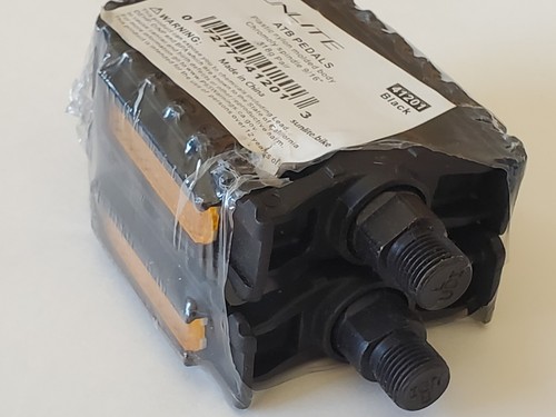 Pair Of SUNLITE ATB Black Nylon Bike Pedals 9/16" Chromoly Spindle 318g Bicycle - Picture 2 of 6