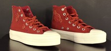 Size 6 Woman Converse Chuck Taylor Star Lift Platform Shoes Floral Red A12810C