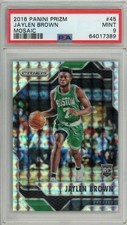 2016-17 Panini Prizm Jaylen Brown Mosaic Rc 45 Psa 9 Mint