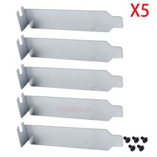 PCI Slot Cover Hard Steel Dust Filter Blanking Plate Bracket Short Case - 5pcs