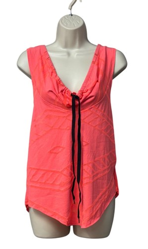 Energie Active Juniors' Diana Cowl-Neck Burnout Tank Top , Coral, Sz. M - Picture 2 of 11