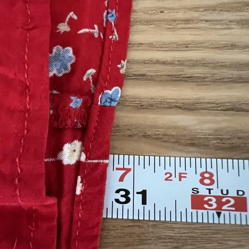 Coldwater Creek Womens Patchwork Skirt Size Large Petite Red Lined Floral Boho - Picture 10 of 17