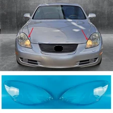 A Pair Front Headlight Lens Cover Lens Houisng For Lexus SC430 2006-2010