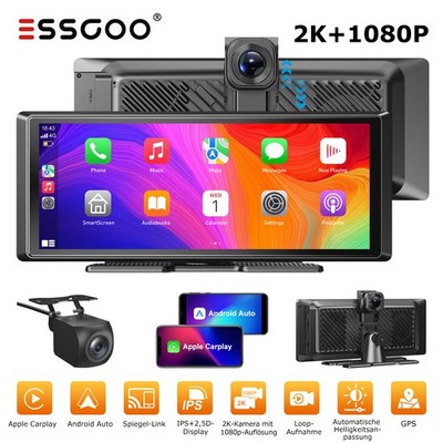 8.1'' Wireless DashCam Apple CarPlay Tragbarer Autoradio Android Auto Touchscreen