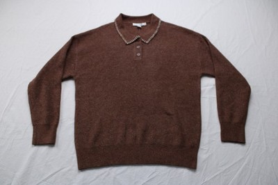 Threads 4 Thought Women's Julieta Cozy Knit L/S Sweater Polo BL1 Praline Size XS