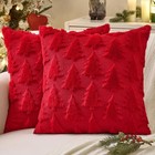 Christmas Throw Pillow Covers Red Christmas Decorations Set of 2 Xmas Tree 20...