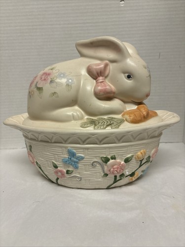 PFALTZGRAFF Staude Teerose Collection Webkorb Hase bedeckt Schale - Bild 1 von 12