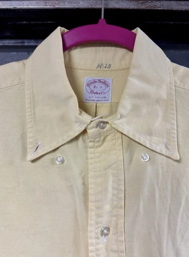 Vintage 1970’s Brooks Brothers Makers 6-button Oxford Button Down Shirt sz 15x32