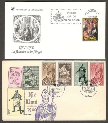 (AOP) Spain FDC First Day covers / maxi card (8)