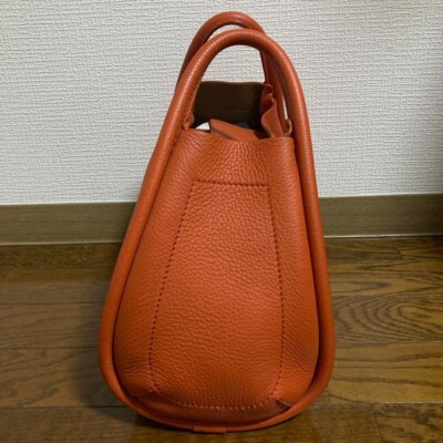 【美品】MaxMara エナメル ハンドバッグ オレンジ MAX MARA Marine Handbag Shoulder Crossbody Bag Orange
