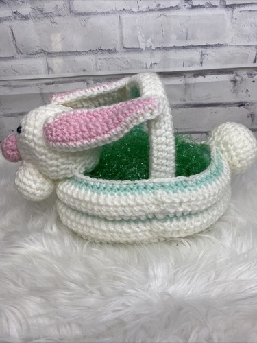 Sylvia Balsone Exclusive Hand Knit Bunny/Rabbit Easter Basket - Picture 2 of 9