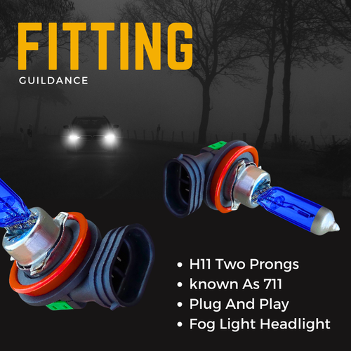For Peugeot 207 Front Fog Light 100w Xenon White 2006-2016 Headlight Lamp Bulbs - Picture 7 of 13