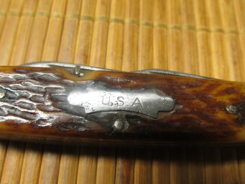VNTG. WW 11 KINGSTON ( USA) MILITARY UTILITY POCKET KNIFE with BONE SCALES - Picture 4 of 16