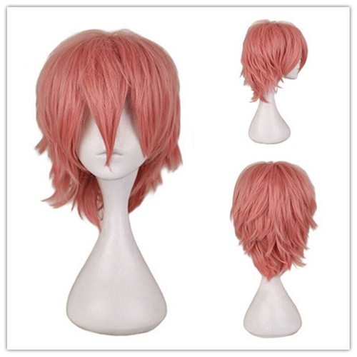 Cosplay Male Female Anime Full Wigs New Wig Straight Short Hair Colorful Party - Picture 12 of 31