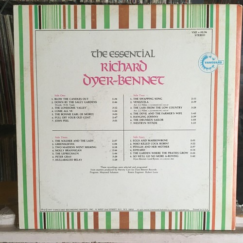[ROCK/FOLK]~EXC 2 DOUBLE LP~RICHARD DYER BENNET~The Essential~[1977~VANGUARD]~ - Picture 2 of 8
