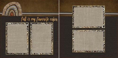 Herbst Lieblingsfarbe - 2 vorgefertigte Sammelalbum Seiten - EZ Layout 5632 - Bild 2 von 2