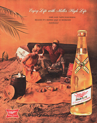 Vintage Miller High Life レトロ広告看板 Vintage Miller High Life レトロ広告看板 Vintage Miller High