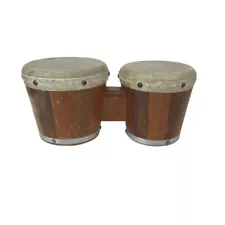 Vintage Bongo Drum Wooden 1960s Hand Drum Music