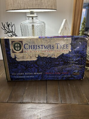 #ad VTG O Christmas Tree Musical Carol Lights String 100 lights 25 Carols1997 Works $40.00