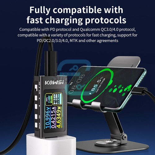 KWS-X1 Type-C Power Tester Voltage Current Meter USB-C Multimeter DC 4-30V 0-12A - Bild 7 von 24