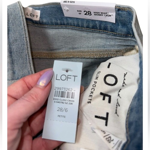 High Waist Skinny Crop Jeans NWT 28/6P - Picture 3 of 7