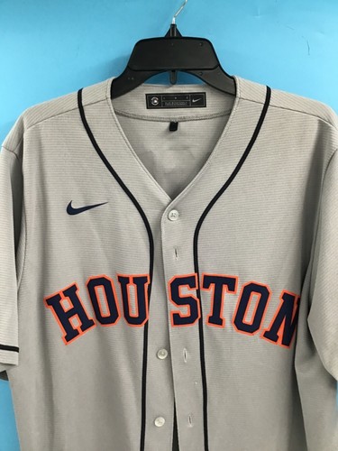 Nike MLB Houston Astros #2 Alex Bregman Mens Baseball Jersey Gray - Size Large - Picture 3 of 6