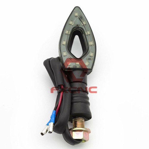 For Kawasaki LED Turn Signal Lamp Sequential Flowing Indicator Light Amber Black - Picture 7 of 10