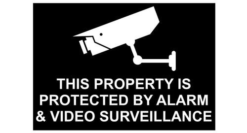 This Property Protected by Alarm Video Surveillance Sign Plaque Security Camera - Picture 89 of 132