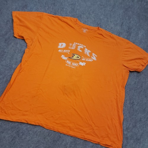 Camisa Anaheim Ducks Para Hombres 2XL XXL Naranja Blanco Logo Hockey NHL Aire Libre Adulto * - Imagen 2 de 10