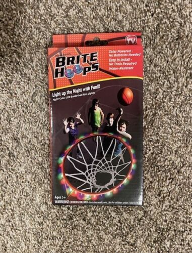 Brite Hoops LED Basketball Rim Lights Solar Powered 5+ Home Smart - Picture 1 of 2