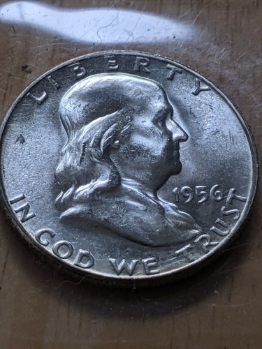 1956 Franklin (1 COIN)uncirculated BU beauty from roll  free combined shipping - Picture 1 of 5