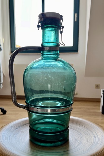 Biersyphon, alt, 3 Liter (selten), Gerrix-Gerresheimer Glas Düsseldorf