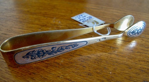 Russian Soviet vintage Sterling Silver Sugar Ice Tongs new tag 925 щипцы серебро - Picture 2 of 5