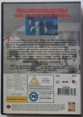 ESCAPE TO VICTORY - SYLVESTER STALLONE, MICHAEL CAINE - REG 2 DVD - Picture 2 of 2