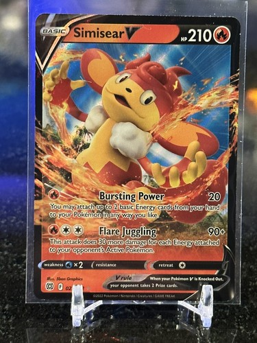 Simisear V Como Nuevo Holo Ultra Raro 027/172 Pokemon Juego de Cartas Coleccionables Estrellas Brillantes - Imagen 2 de 3