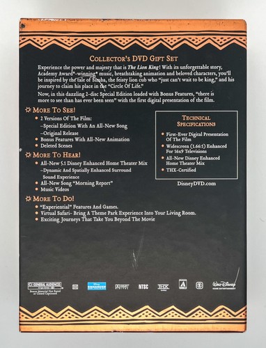 The Lion King (DVD, 2003, 2-Disc Set, Gift Box w/Book and Signed Drawings) - Picture 2 of 4