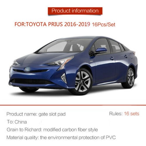 fits Toyota Prius 2016-2019 Rubber Door Slot Pads Non-slip Cup Holder Mat 16pcs - Picture 3 of 11