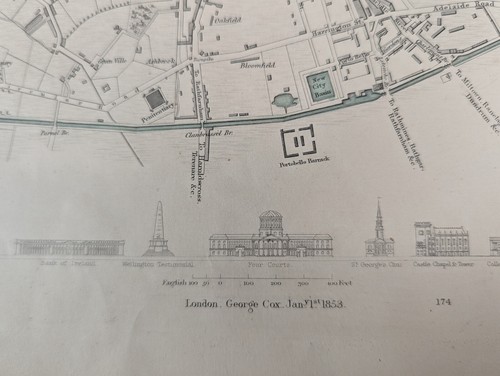 2 1853 Dublin Ireland SDUK Maps Hand Colored Engraved City View Antique Lot - Picture 6 of 12