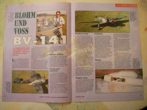 RCM&E Plans of the Blohm und Voss BV141 scale model 54" span - Picture 3 of 3