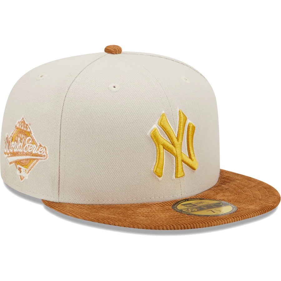 【US限定】NEW ERA 59FIFTY New York Yankees Brown&White&Beige New Era New York Yankees Cream 59FIFTY Hat Brown Corduroy
