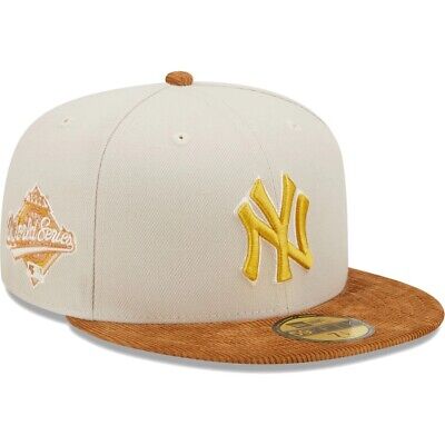 New Era New York Yankees Cream 59FIFTY Hat Brown Corduroy New Era New York Yankees Cream 59FIFTY Hat Brown Corduroy