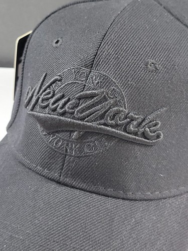 NWT | New York City Baseball Cap Black Embroidered Wool Acrylic Adjustable - Picture 4 of 11