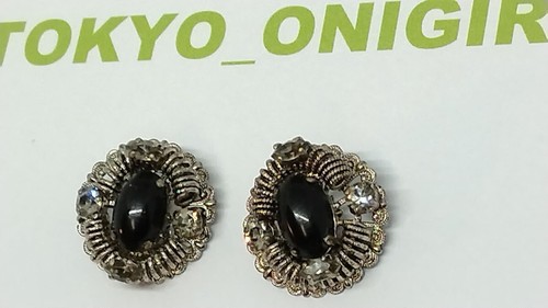 2pcs black-colored 22mm bundle of resin buttons special vintage buttons - Picture 3 of 6
