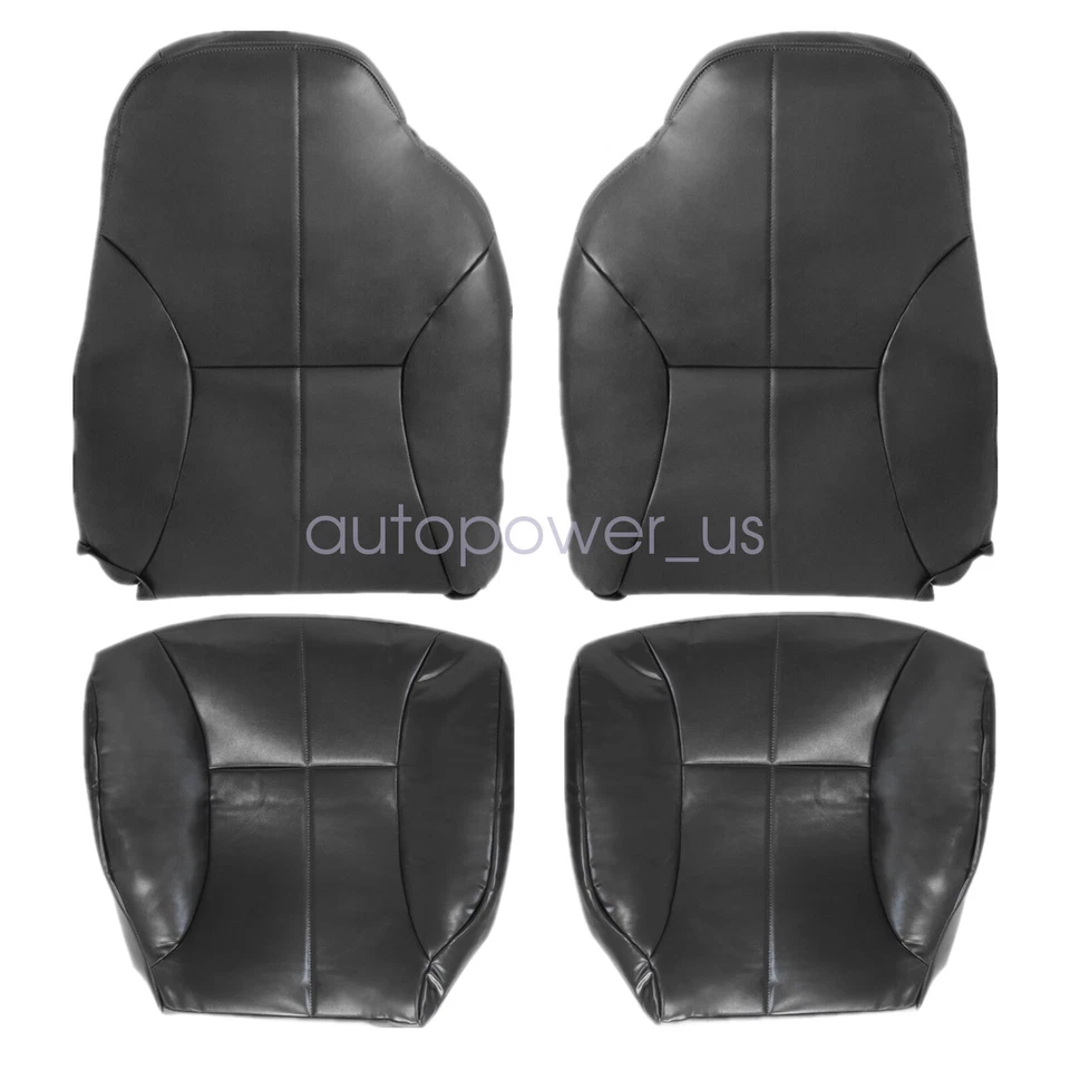 For 1998-2002 Dodge Ram 1500 2500 3500 Driver & Passenger Seat Cover Dark Gray Foto 3 de 4